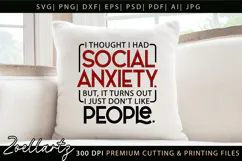 Sarcastic Mental Health SVG Funny Anxiety T-shirt Mug Design Product Image 2