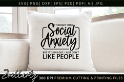 Funny Mental Health SVG Sarcastic Anxiety T-shirt Mug Design Product Image 2