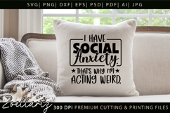 Mental Health Awareness SVG Funny Sarcastic Anxiety T-shirt Product Image 4