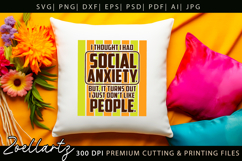 Sarcastic Mental Health SVG Funny Anxiety T-shirt Mug Design Product Image 2