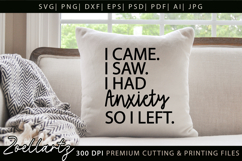 Funny Mental Health SVG Sarcastic Anxiety T-shirt Mug Design Product Image 2