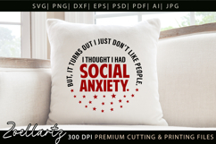 Sarcastic Mental Health SVG Funny Anxiety T-shirt Mug Design Product Image 7
