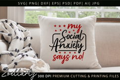 Funny Mental Health SVG Sarcastic Anxiety T-shirt Mug Design Product Image 3