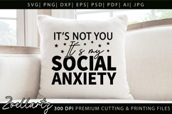 Mental Health Awareness SVG Funny Sarcastic Anxiety T-shirt Product Image 4
