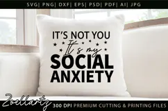 Mental Health Awareness SVG Funny Sarcastic Anxiety T-shirt Product Image 4