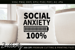 Mental Health Awareness SVG Funny Sarcastic Anxiety T-shirt Product Image 3