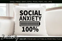 Mental Health Awareness SVG Funny Sarcastic Anxiety T-shirt Product Image 3