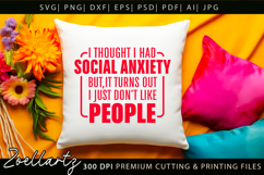 Funny Mental Health SVG Sarcastic Anxiety T-shirt Mug Design Product Image 4