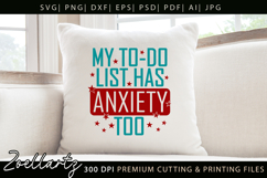 Funny Mental Health SVG Sarcastic Anxiety T-shirt Mug Design Product Image 3