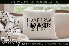 Funny Mental Health SVG Sarcastic Anxiety T-shirt Mug Design Product Image 3