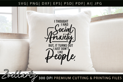 Funny Mental Health SVG Sarcastic Anxiety T-shirt Mug Design Product Image 4