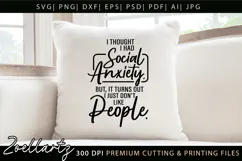 Funny Mental Health SVG Sarcastic Anxiety T-shirt Mug Design Product Image 4