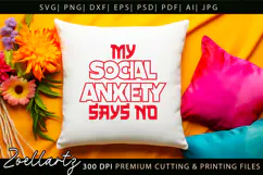Funny Mental Health SVG Sarcastic Anxiety T-shirt Mug Design Product Image 4