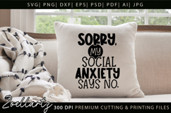Sarcastic Mental Health SVG Funny Anxiety T-shirt Mug Design Product Image 4