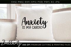 Sarcastic Anxiety SVG Funny Mental Health T-shirt Mug Design Product Image 2