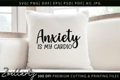 Sarcastic Anxiety SVG Funny Mental Health T-shirt Mug Design Product Image 2