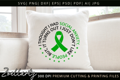 Funny Mental Health SVG Sarcastic Anxiety T-shirt Mug Design Product Image 6