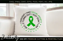 Funny Mental Health SVG Sarcastic Anxiety T-shirt Mug Design Product Image 6