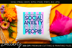Funny Mental Health SVG Sarcastic Anxiety T-shirt Mug Design Product Image 8
