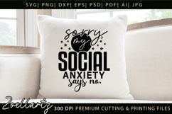 Sarcastic Mental Health SVG Funny Anxiety T-shirt Mug Design Product Image 3