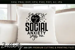 Sarcastic Mental Health SVG Funny Anxiety T-shirt Mug Design Product Image 3