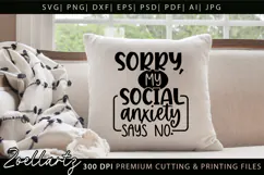 Sarcastic Mental Health SVG Funny Anxiety T-shirt Mug Design Product Image 4