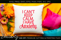 Funny Mental Health SVG Sarcastic Anxiety T-shirt Mug Design Product Image 6