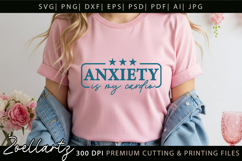 Funny Anxiety SVG Sarcastic Mental Health T-shirt Mug Design Product Image 2