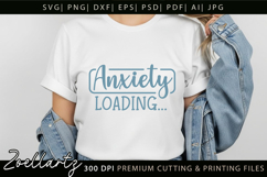 Funny Mental Health SVG Sarcastic Anxiety T-shirt Mug Design Product Image 3