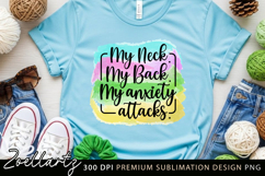 Sarcastic Mental Health Sublimation Design Funny Anxiety PNG Product Image 2