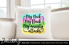 Sarcastic Mental Health Sublimation Design Funny Anxiety PNG Product Image 3