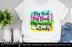 Sarcastic Mental Health Sublimation Design Funny Anxiety PNG Product Image 4