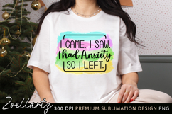 Sarcastic Mental Health Sublimation Design Funny Anxiety PNG Product Image 1