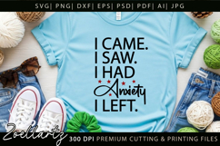 Funny Mental Health SVG Sarcastic Anxiety T-shirt Mug Design Product Image 3