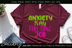 Funny Mental Health SVG Sarcastic Anxiety T-shirt Mug Design Product Image 5