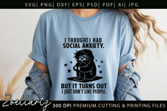 Sarcastic Mental Health SVG Funny Anxiety T-shirt Mug Design Product Image 2