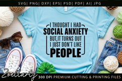 Funny Mental Health SVG Sarcastic Anxiety T-shirt Mug Design Product Image 7