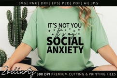 Mental Health Awareness SVG Funny Sarcastic Anxiety T-shirt Product Image 3