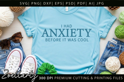 Funny Mental Health SVG Sarcastic Anxiety T-shirt Mug Design Product Image 3
