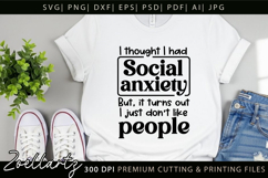 Funny Mental Health SVG Sarcastic Anxiety T-shirt Mug Design Product Image 2
