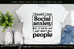 Funny Mental Health SVG Sarcastic Anxiety T-shirt Mug Design Product Image 2