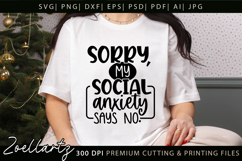 Sarcastic Mental Health SVG Funny Anxiety T-shirt Mug Design Product Image 1