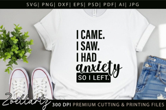 Mental Health Awareness SVG Funny Sarcastic Anxiety T-shirt Product Image 2