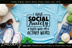 Mental Health Awareness SVG Funny Sarcastic Anxiety T-shirt Product Image 5