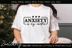 Funny Anxiety SVG Sarcastic Mental Health T-shirt Mug Design Product Image 1