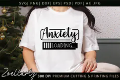 Funny Mental Health SVG Sarcastic Anxiety T-shirt Mug Design Product Image 1