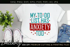 Funny Mental Health SVG Sarcastic Anxiety T-shirt Mug Design Product Image 7