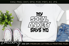 Funny Mental Health SVG Sarcastic Anxiety T-shirt Mug Design Product Image 8