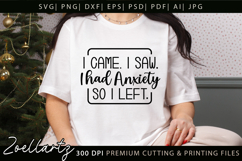 Funny Mental Health SVG Sarcastic Anxiety T-shirt Mug Design Product Image 1
