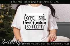 Funny Mental Health SVG Sarcastic Anxiety T-shirt Mug Design Product Image 1